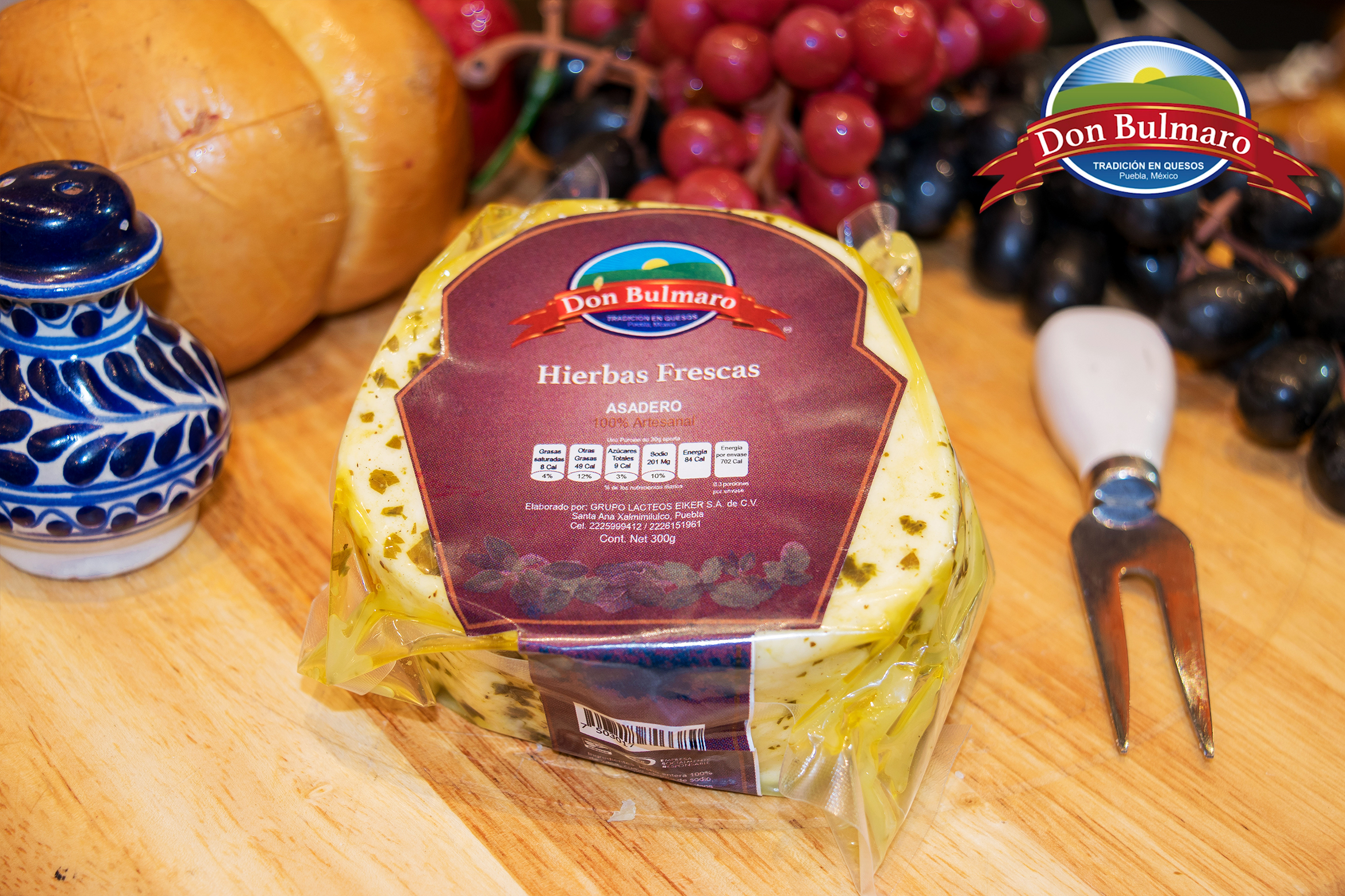 Queso Asadero Hierbas Finas - Quesos Don Bulmaro